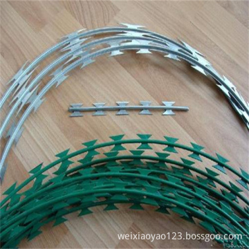 Concertina Hot Dipped Galvanized Steel Coil Razor Wire Steel Fencing